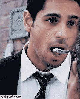 My reaction when my crush feeds me.