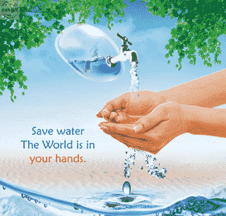 Save water save earth and save life.